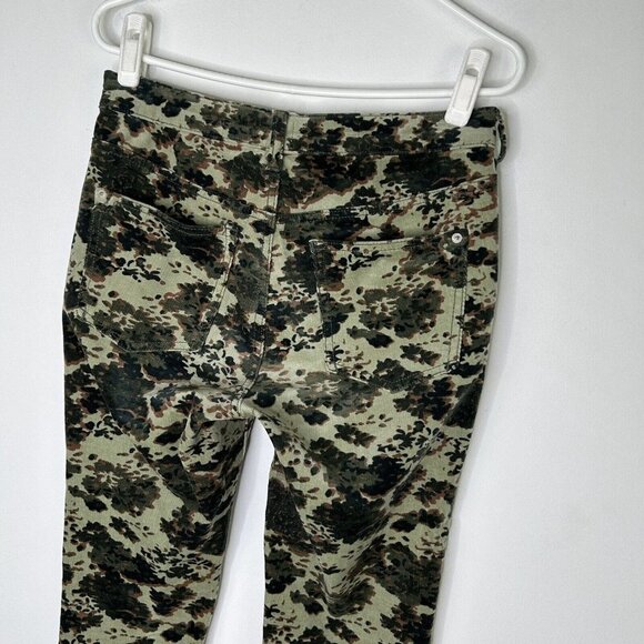 Anthropologie Pilcro High Rise Skinny Corduroy Pants Womens Size 28 Ankle Camo - Picture 8 of 11